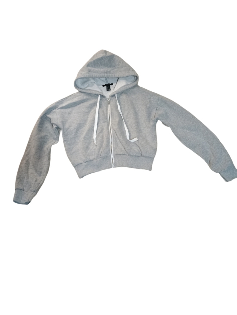 Forever 21 Black Brand Tag on Light Gray Fabric